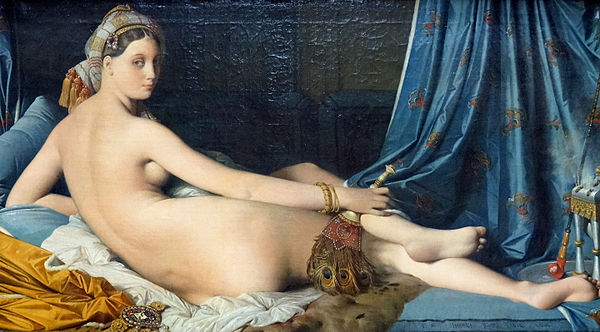 장오귀스트도미니크 앵그르의 작품 그랑 오달리스크(Grande Odalisque), 1814(사진=위키피디아 제공)