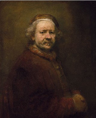 렘브란트 판 레인, '63세 때의 자화상', 1669 (사진 = 내셔널갤러리 제공)